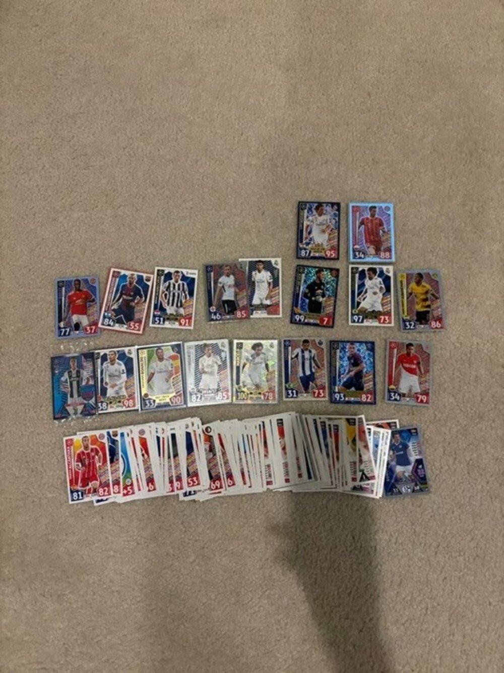 Topps Match Attax 2017/18 Premier League Soccer Card Lot Holofoil Rares Commons